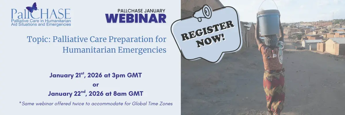 Webinar Palliative Care preparation for Humanitarian Emergencies. 21st and 22nd January 2026