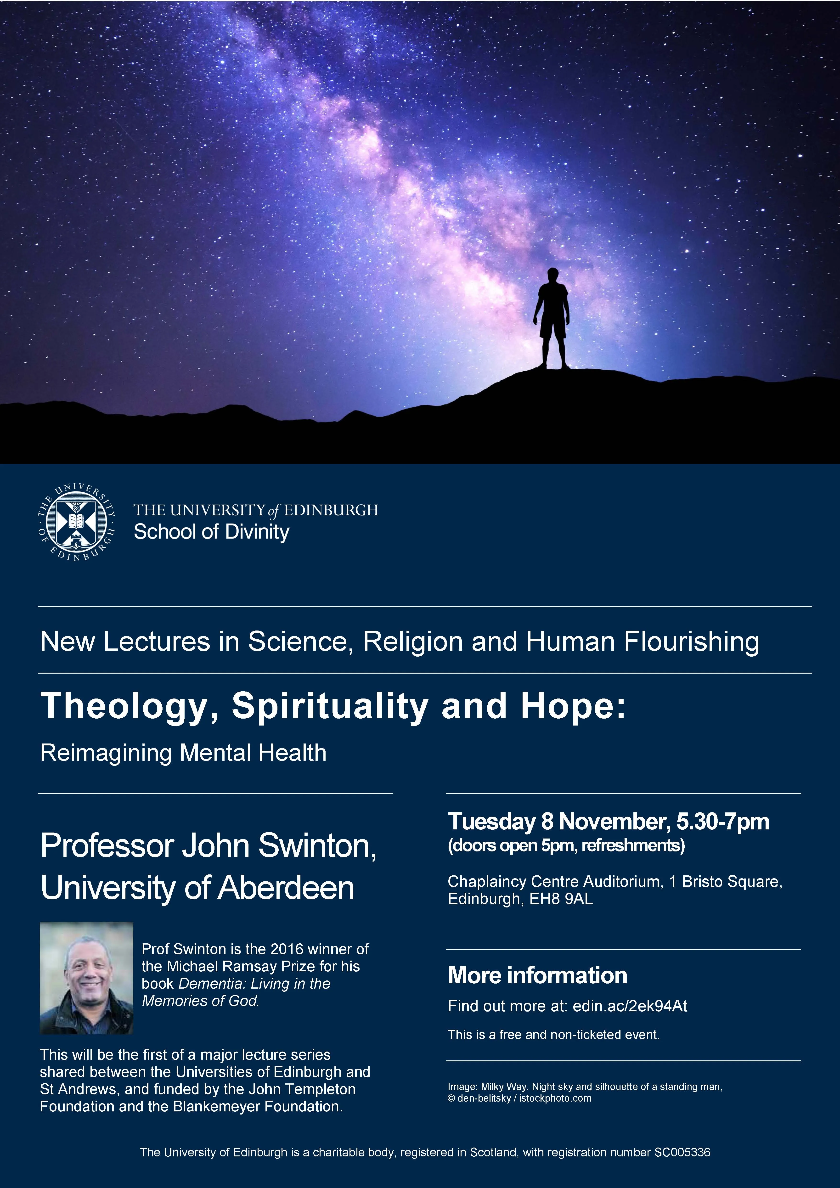 Poster for Theology, Spirituality and Hope - Reimagining Mental Health, 8th Nov 2016