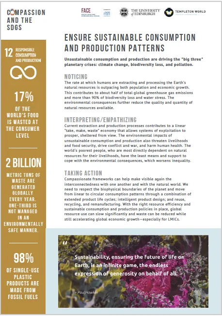 SDG12 Thumbnail image of the SDG for compassion resource